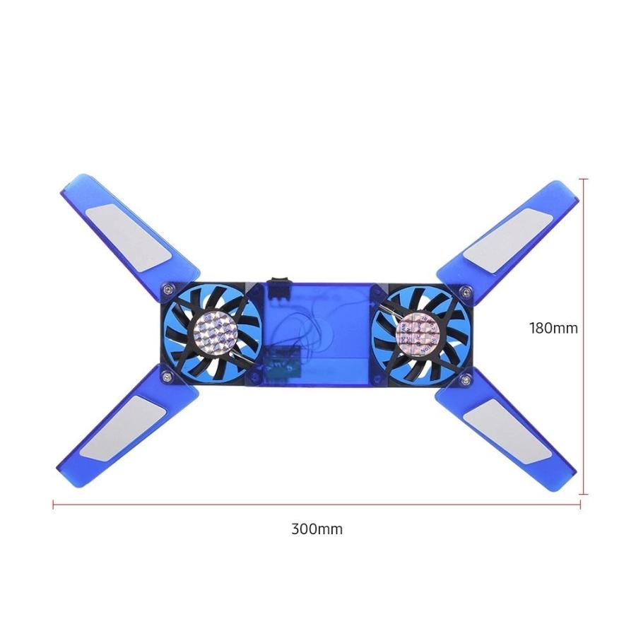 ノートパソコン用 USB 60mm デュアルファン 折りたたみ 冷却ファンパッド｜synergy2｜11