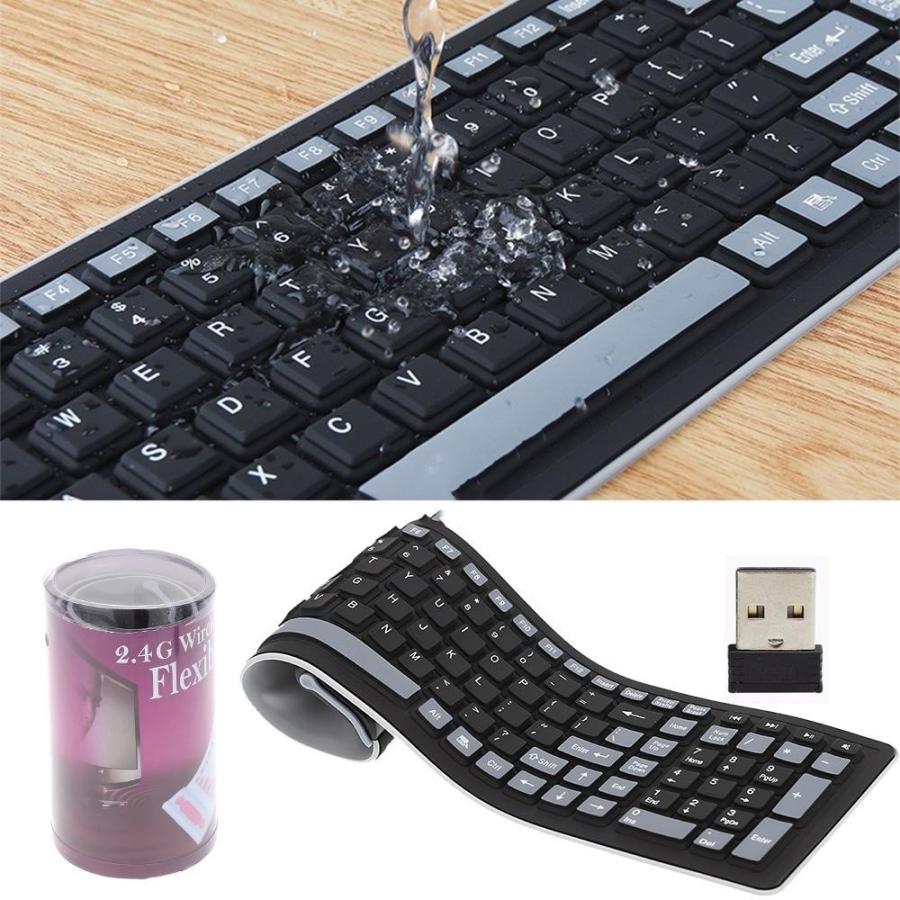 革新的キーボードCLICK&TOUCH2 USBドングル(レシーバー付属・元箱有 タッチパッドとマウス機能を キー表面で操作可能にした 革新的