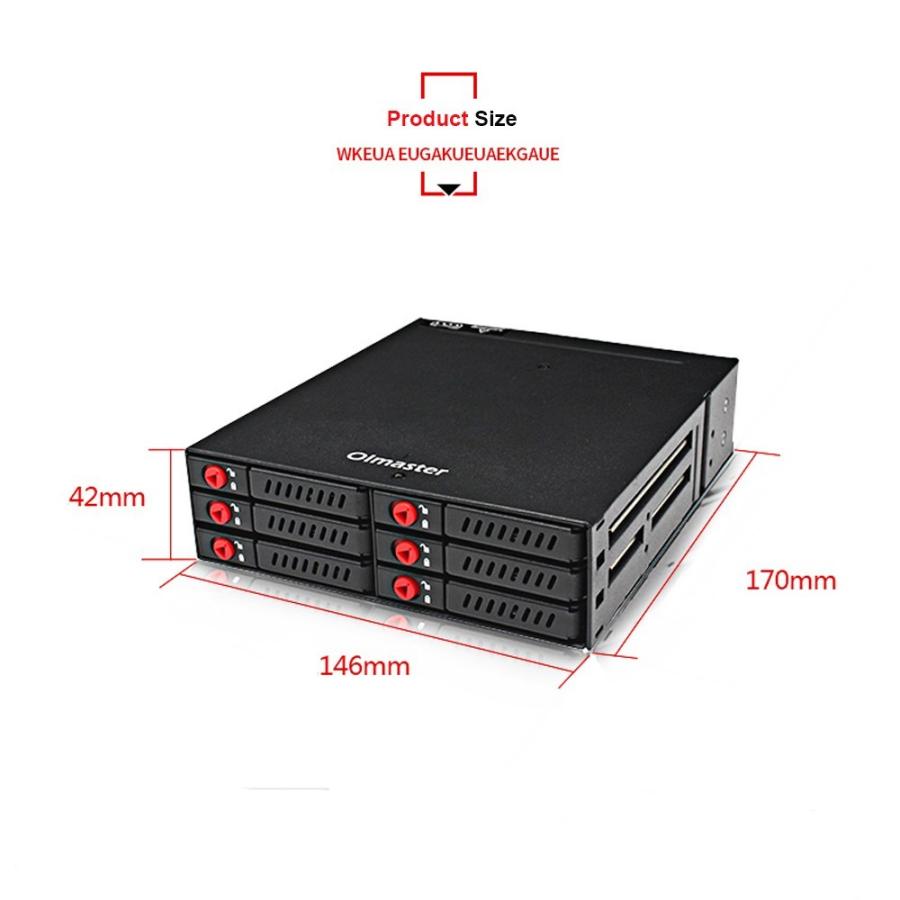 5.25インチ ドライブベイ内蔵対応 2.5インチ ハードディスク/SSD 6ベイ