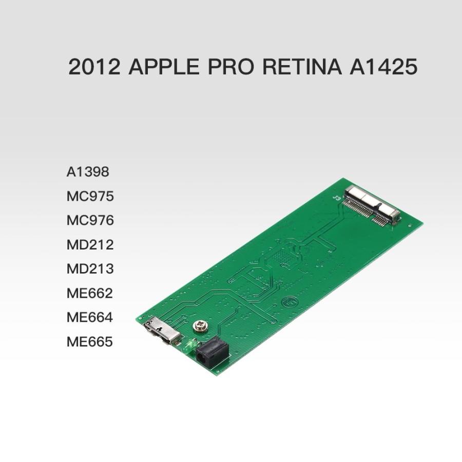 2012 Apple MacBook Pro Retina A1425 A1398 MC975 MC976 MD212 MD213 ME662 ME664 ME665 mSATA M.2 SSD対応 USB 3.0外付けケース｜synergy2｜03