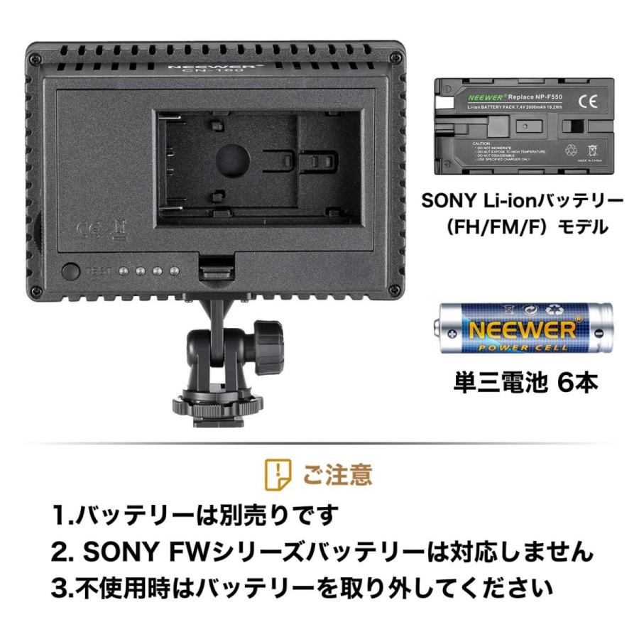 160 LED ビデオライト 一眼レフカメラ ホットシュー対応 : Synergy