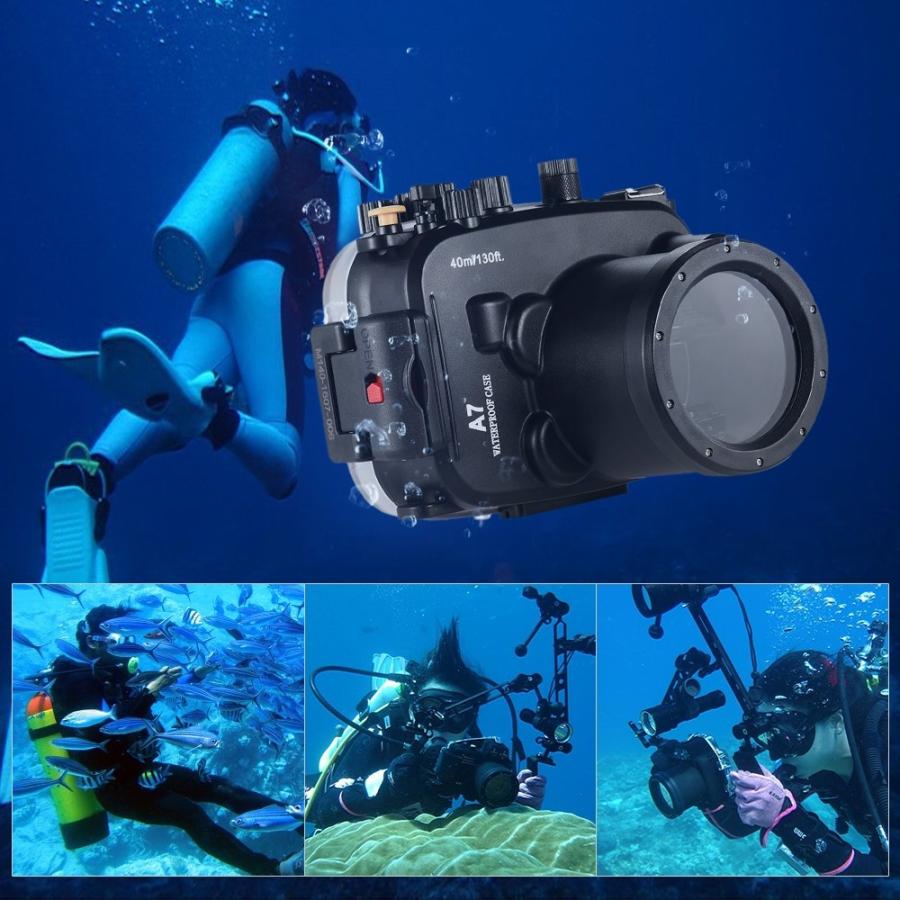 Sony A7 A7R 対応 40m防水 カメラ 水中 ハウジングケース Sony A7 A7R 対応 40m防水 カメラ 水中 ハウジングケース
