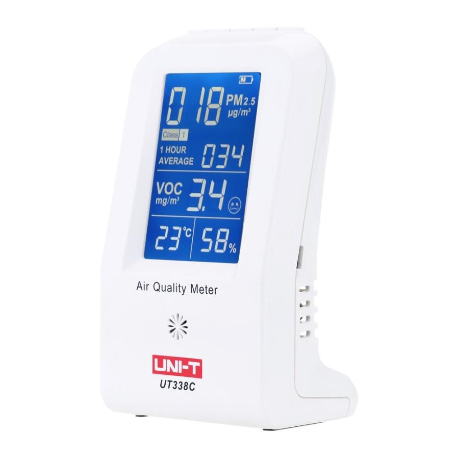 多機能空気品質モニター 温度・湿度・PM2.5 UNI-T UT-338C 高精度 室内 VOC PM2.5 データロガー 検出器 エアー