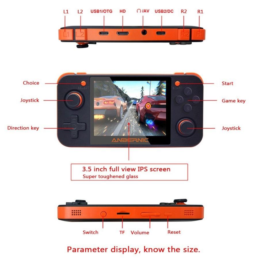 ポータブル昭和レトロゲームIPSスクリーンコンソール大人向ゲーミングエミュレータ ポータブル昭和レトロゲームIPSスクリーンコンソール大人向