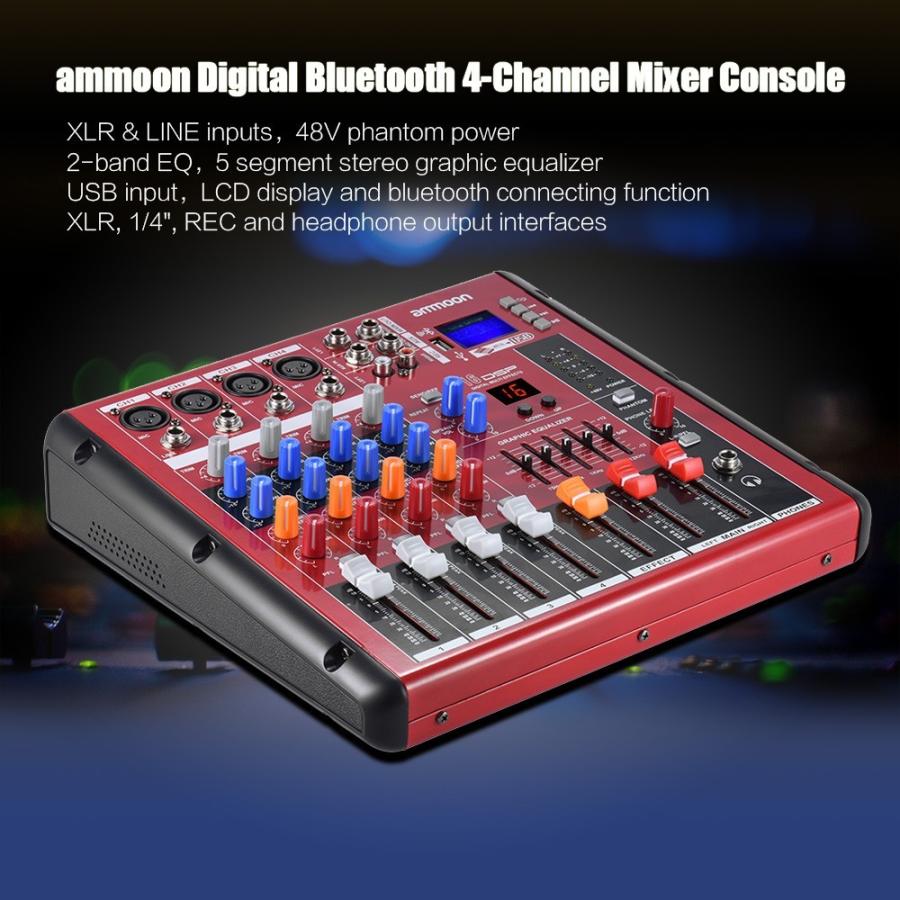 Bluetooth ４チャンネル マイク ライン オーディオ デジタル ミキサー ミキシングコンソール 2バンド Eq 48vファンタム電源 I2194 Synergy 通販 Yahoo ショッピング
