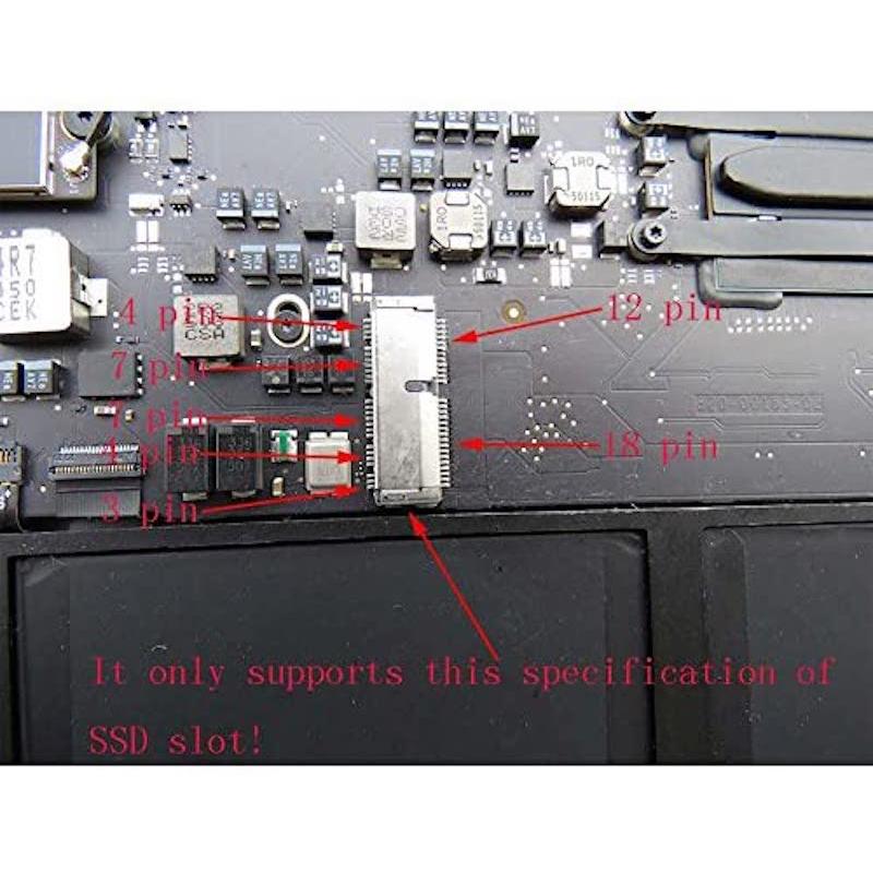 M.2 NVME AHCI SSD 2280 変換アダプター APPLE 2013 MacBook Pro