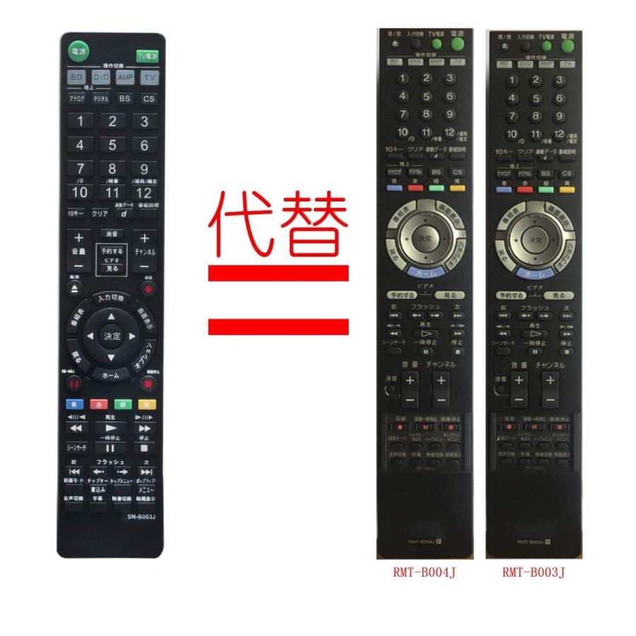 SONY ソニー ブルーレイディスクレコーダー用リモコン RMT-B003J RMT
