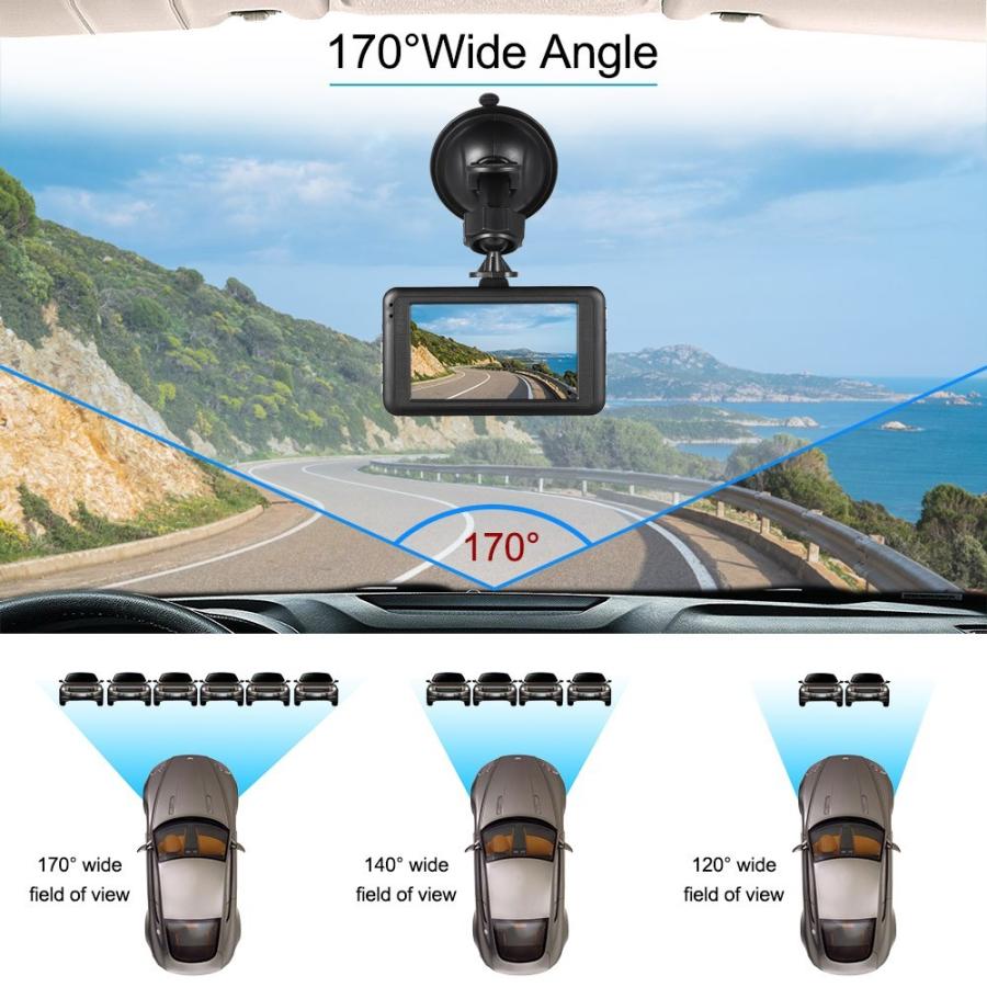【1200万画素】ドライブレコーダー　1080PフルHD 170度広角 楽天市場】あおり運転対策 ドライブレコーダー 170度広角レンズ 移動体