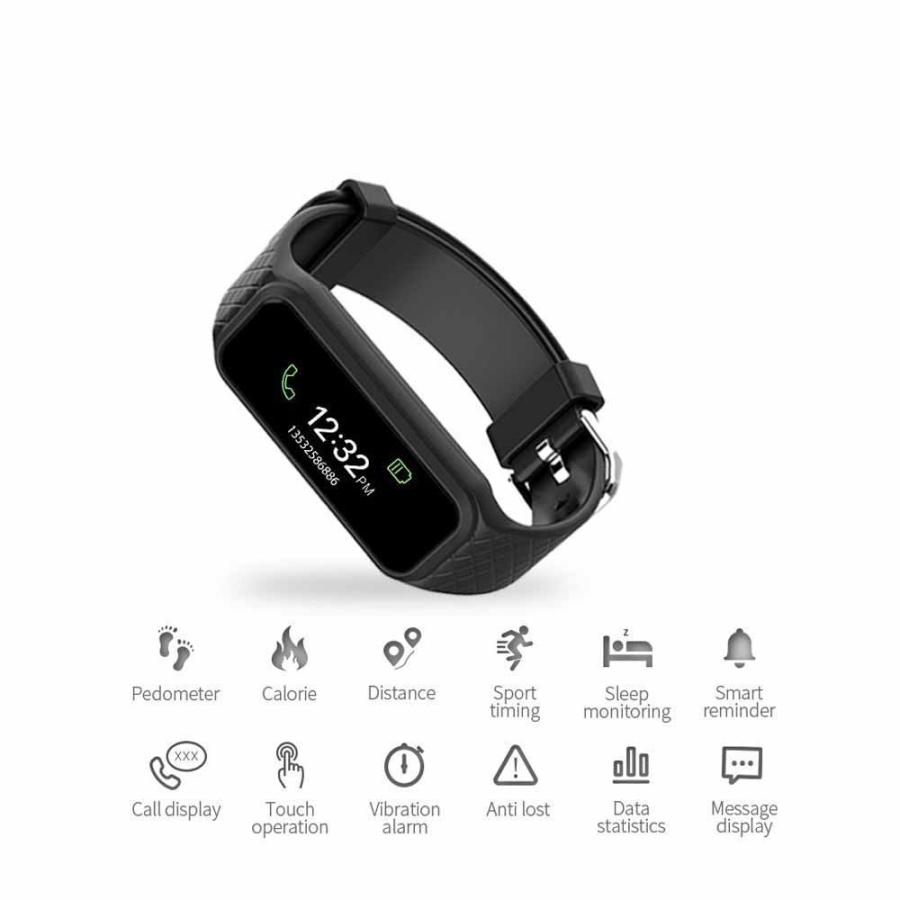 Bluetooth スマートリストバンド 心拍計 スリープモニター 着信通知 Ios Android対応 Apaproduction Fr