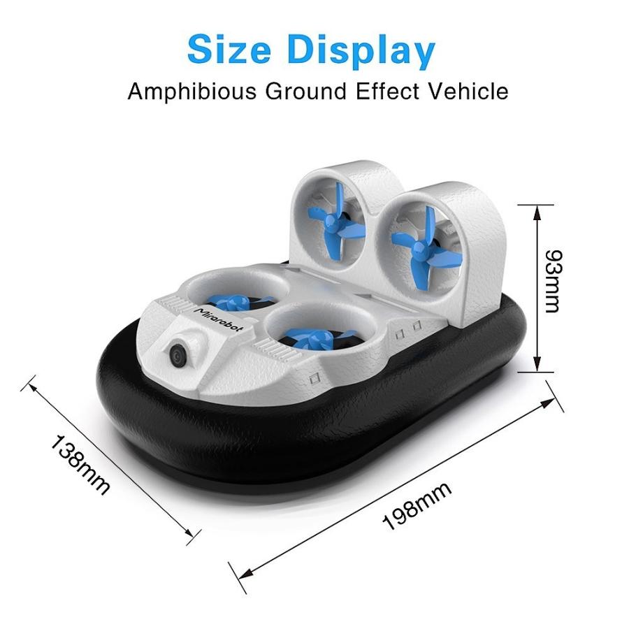 2.4GHz ラジコンボート 高速ホバークラフト 水陸両用 5.8G FPV 600TVL