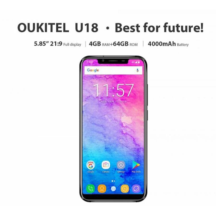 OUKITEL スマートフォン 18GB+128GB 90Hz Oukitel U18 Android 7.0 4G LTE スマートフォン 5.85インチ 21