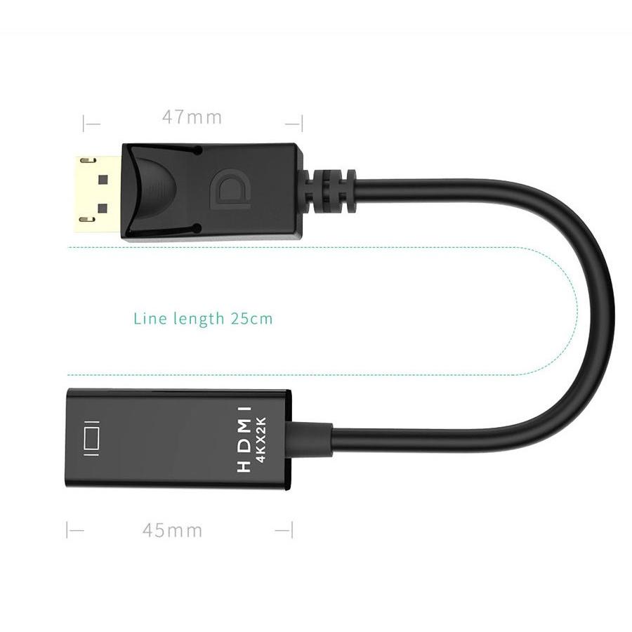 Display Port DP 1.2 → HDMI 1.4 変換アダプター 3D 4K x 2K対応 V10171Synergy