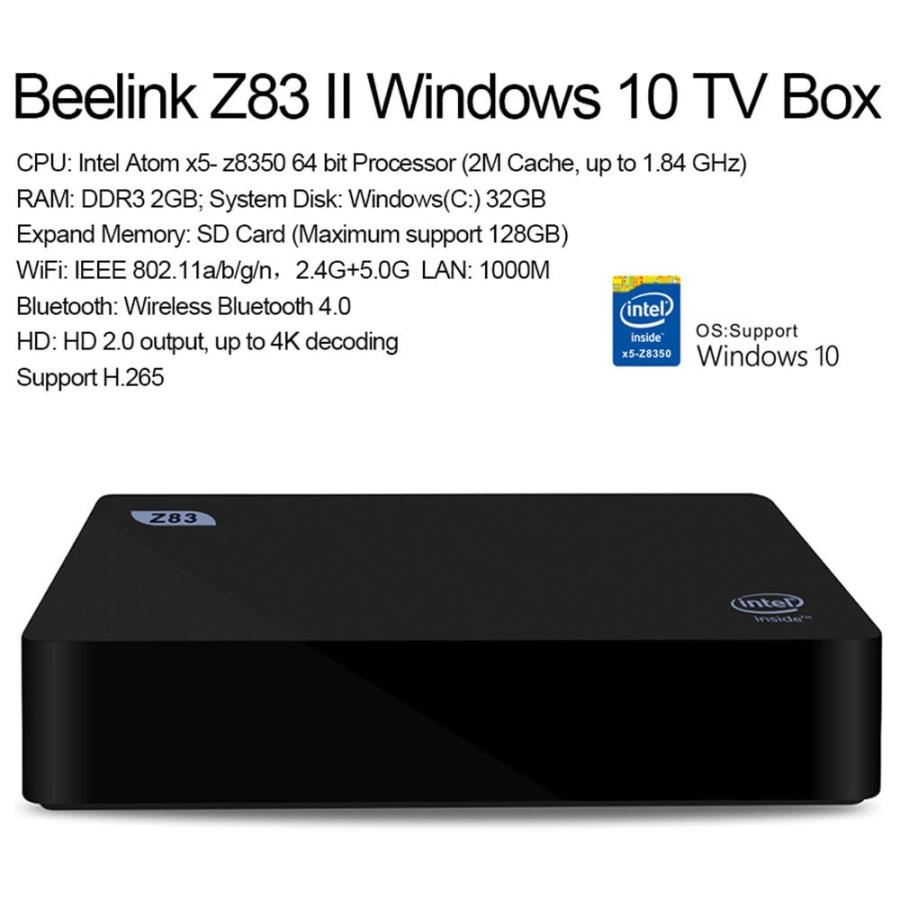 Beelink Z83 II Windows 10 ファンレス ミニ PC 2GB/32GB｜synergy2｜07