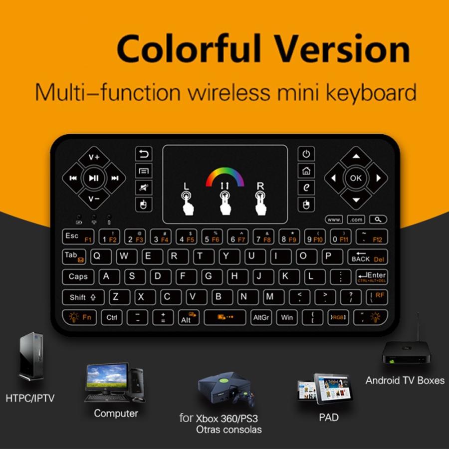 2.4GHz RF ワイヤレスキーボード タッチパッドマウス + USBレシーバー