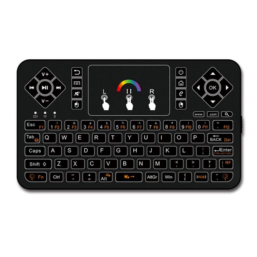 2.4GHz RF ワイヤレスキーボード タッチパッドマウス + USBレシーバー