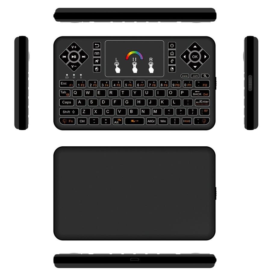 2.4GHz RF ワイヤレスキーボード タッチパッドマウス + USBレシーバー