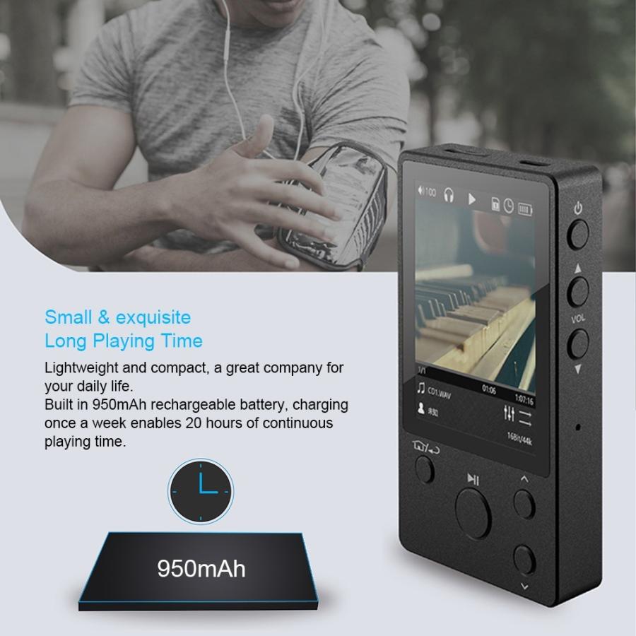 XDuoo NANO D3 HiFi ロスレス MP3 音楽プレーヤー 8GB PCM 24bit