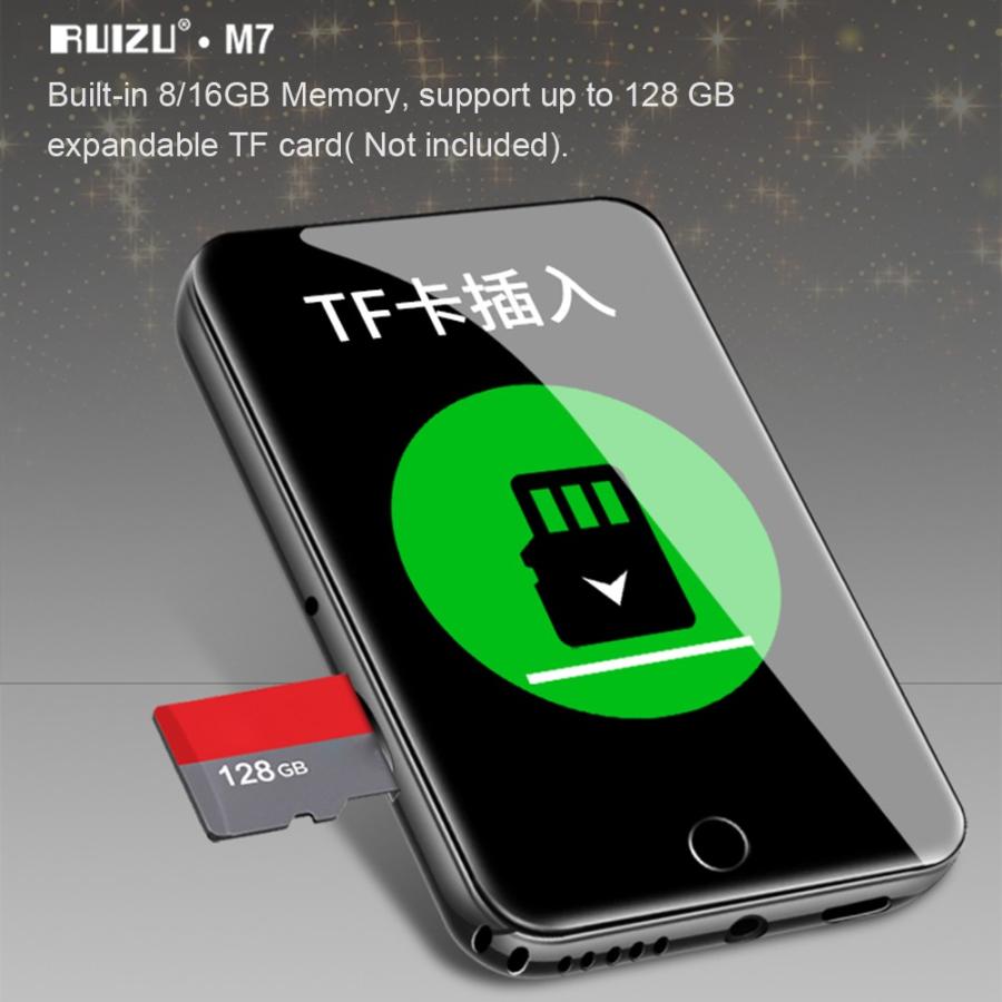 RUIZU M7 2.8インチ タッチスクリーン Bluetooth MP3 音楽プレーヤー 16GB｜synergy2｜08