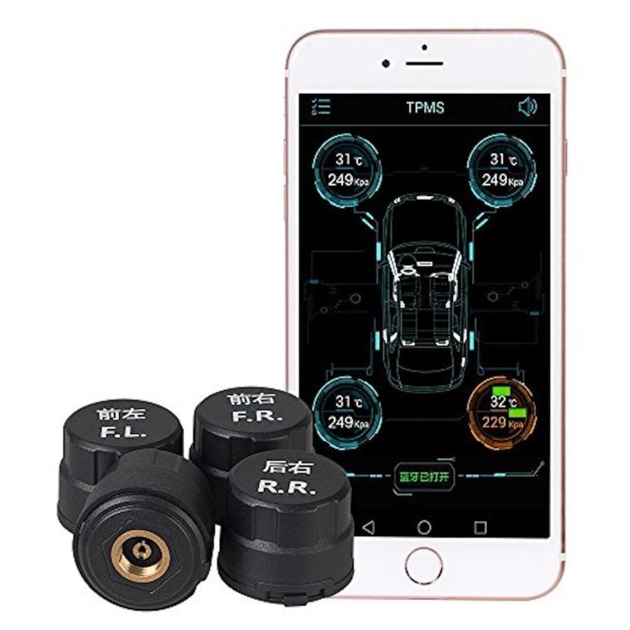 Ios Android スマートフォン タブレット対応 Tpms タイヤ空気圧 温度 モニターシステム Bluetooth ワイヤレス Vc601 Synergy 通販 Yahoo ショッピング