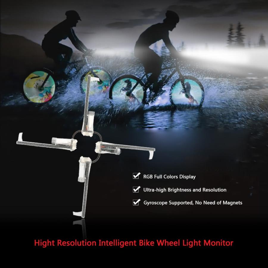高解像度 自転車ホイール スポーク RGB 416個 LEDライト 画像・アニメーション・ビデオ再生対応｜synergy2｜02