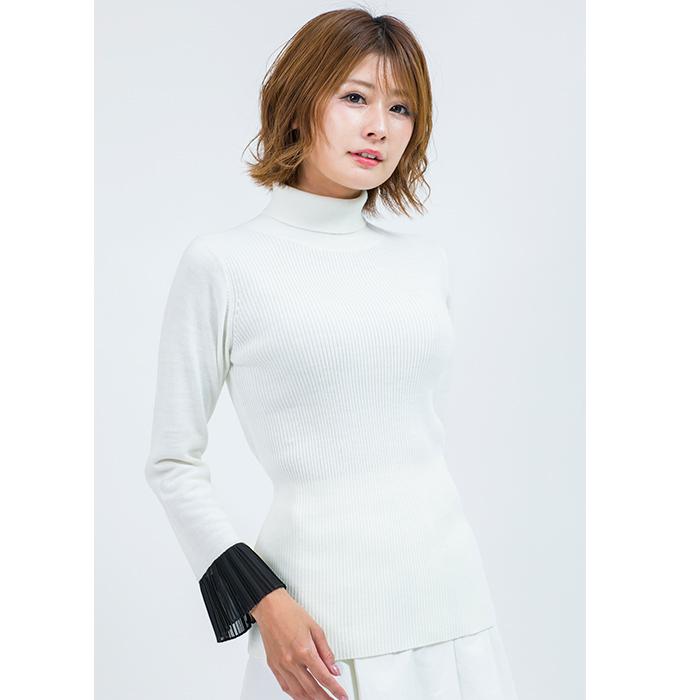 mu sports レディースゴルフ　カシミアタートルネックセーター M・U SPORTS MU MUスポーツ レディース タートルネック ニット