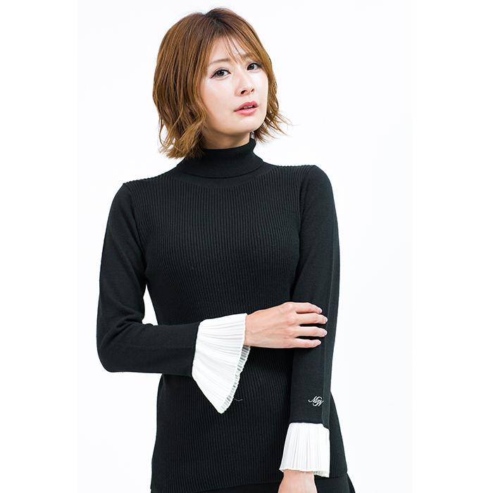 mu sports レディースゴルフ　カシミアタートルネックセーター M・U SPORTS MU MUスポーツ レディース タートルネック ニット