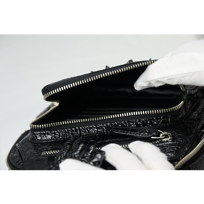 【値段交渉可：送料込】 本革 ワニ革 ショルダーバッグ メンズ シャムクロコ ショルダーバッグ 送料無料 【9463968653】(34320円)