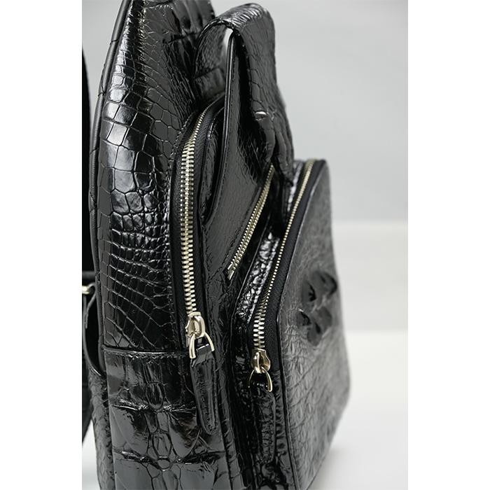 【値段交渉可：送料込】 本革 ワニ革 ショルダーバッグ メンズ シャムクロコ ショルダーバッグ 送料無料 【9463968653】(34320円)