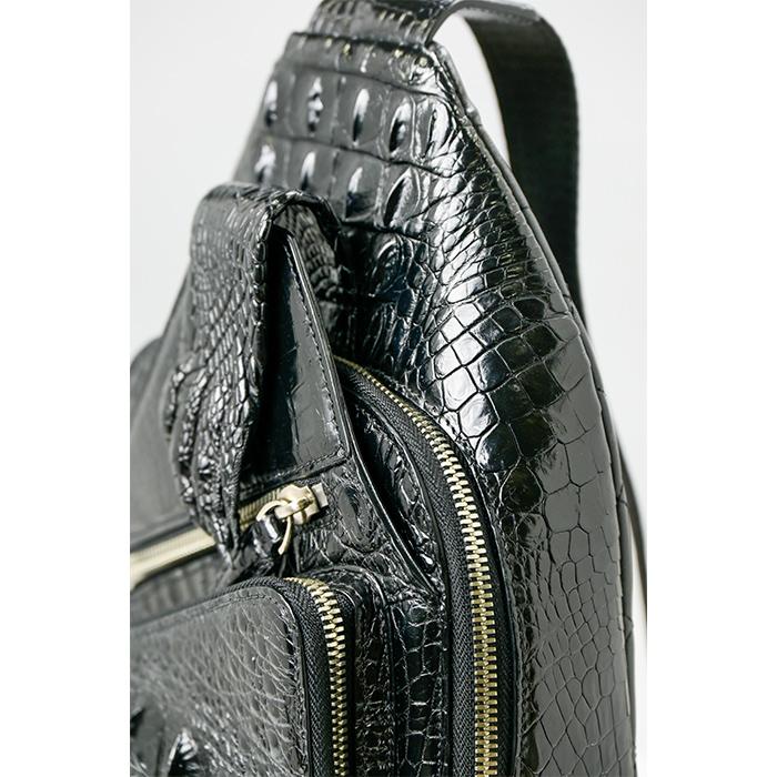 【値段交渉可：送料込】 本革 ワニ革 ショルダーバッグ メンズ シャムクロコ ショルダーバッグ 送料無料 【9463968653】(34320円)