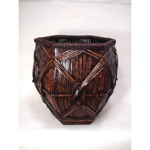 鉢カバー ラタンプランター 6角形 6角形 園芸用品 ラタン バスケット カゴ 鉢 プランター