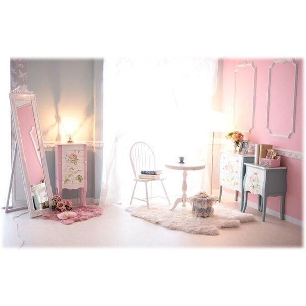 日本正規品 薔薇のジュエリーチェスト ハンドペイント 収納 タンス アンティーク 姫系 アンティーク ロココ調 チェスト タンス タイプ ジュエリーチェスト1点