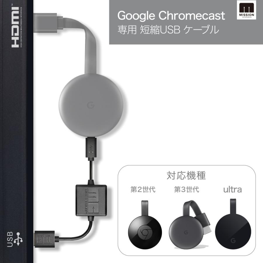 本体なし【最新版 (第３世代) Google Chromecast & Chromecast Ultra