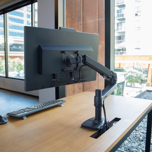 エルゴトロン LX デスクマウント モニターアーム マットブラック 34インチ (3.2から11.3kg) まで対応 45241224