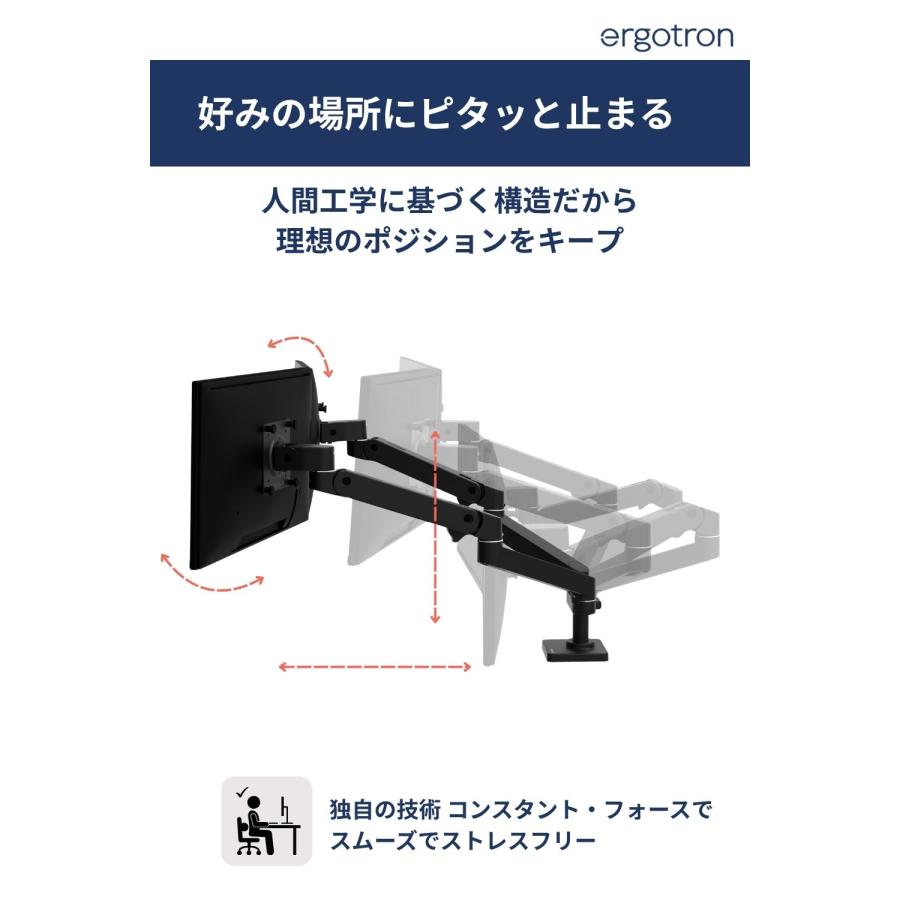 エルゴトロン（ergotron） LX Pro モニターアーム デスクマウント