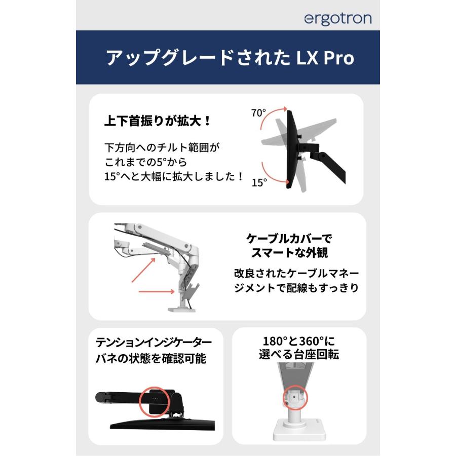 エルゴトロン（ergotron） 新 LX Pro LX プロ モニターアーム デスク