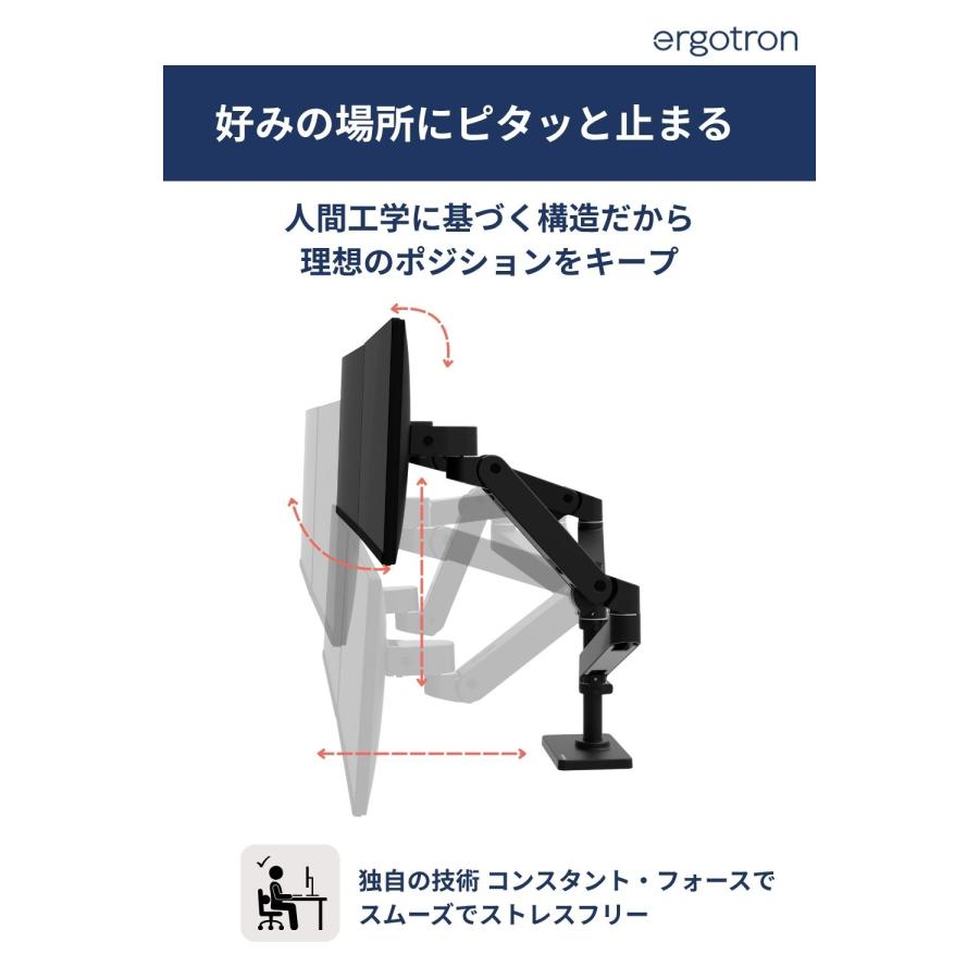 エルゴトロン（ergotron） LX Pro モニターアーム デスクマウント