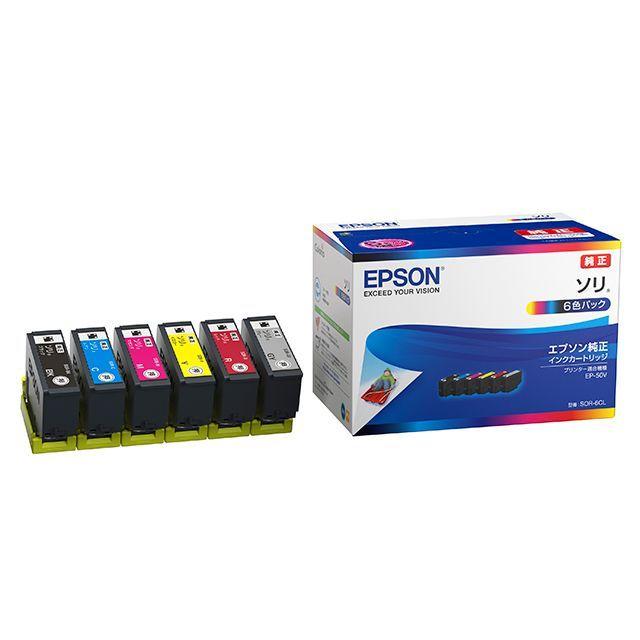 エプソン（EPSON） インクカートリッジ ソリ SOR-6CL (6色パック) SOR