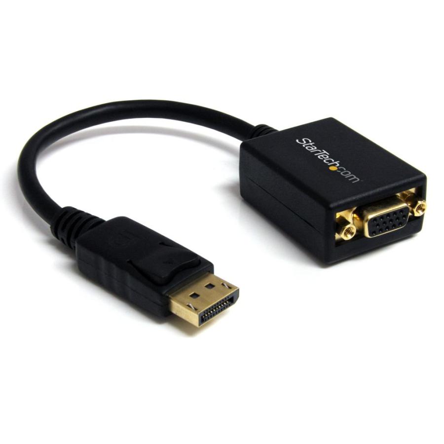 StarTech.com DisplayPort(オス)?VGA(メス)変換アダプタ ディスプレイポート/ DP?VGA (D-Sub15ピン) 変換ケーブル 1920x1200 ブラック DP2VGA2 | StarTech.com