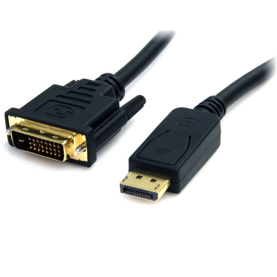 StarTech.com DisplayPort?DVI変換ケーブル 1.8m ディスプレイポート オス DVI-D (25ピン) オス DP?DVIケーブル 1920x1200 ブラック DP2DVI2MM6 | StarTech.com