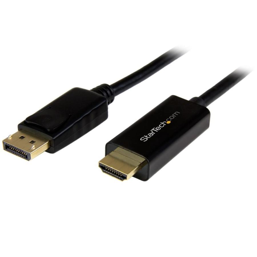 StarTech.com DisplayPort - HDMI変換ケーブル 2m 4K解像度/UHD対応 ディスプレイポート(DP) - HDMIアダプタ(ケーブル内蔵) オス/オス DP2HDMM2MB | StarTech.com