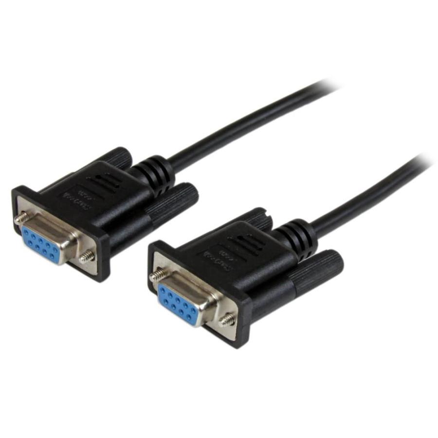 StarTech.com 2m RS232Cシリアルクロス/ヌルモデムケーブル メス(DB-9/D-Sub9ピン) ‐ メス(DB-9/D-Sub9ピン) ブラック SCNM9FF2MBK | StarTech.com