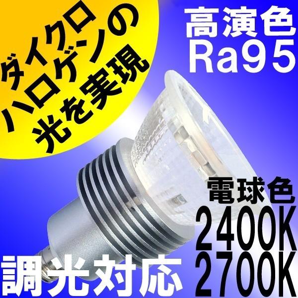 ダクトレール用 ロングセード 器具セット LED電球 E11 調光器対応 高演色 5W 濃い電球色2400K／電球色2700K 照射角30° JDRφ50 BH-0511NC-Ra95-arset｜syo-ene-shopping｜03