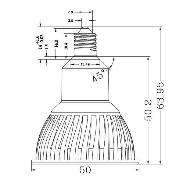 LED電球 E11 7W(ダイクロハロゲン60W相当) 電球色2700K 500lm 中角25