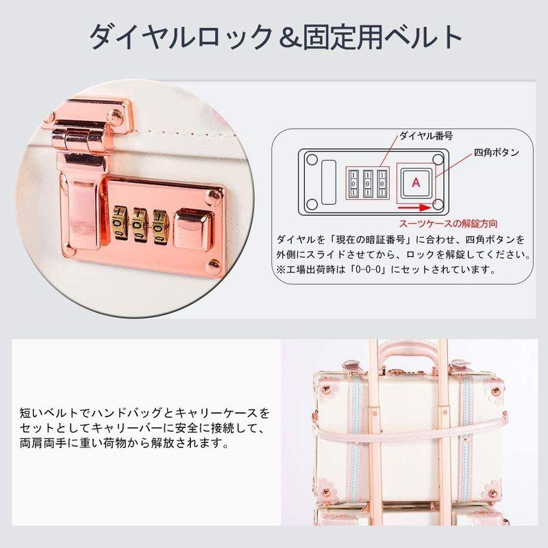 COTRUNKAGE スーツケース かわいい キャリーケース トランクケース アンティーク調 キャリーバッグ ダイヤルロック搭載 スーツケー COTRUNKAGE スーツケース かわいい キャリーケース トランクケース アンティーク調 キャリーバッグ ダイヤルロック搭載 スーツケー のキャリーケースはダイヤルロックで のキャリーケースもダイヤルロックで
