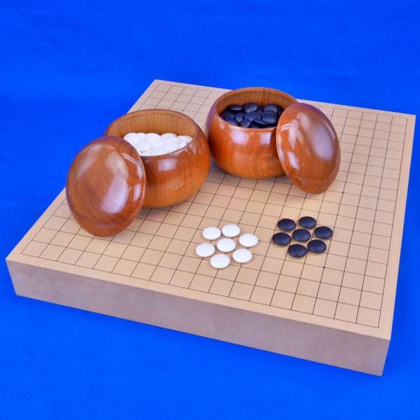 囲碁セット 囲碁囲碁セット 新桂2寸ハギ卓上碁盤セット 蛤碁石28号 桜碁笥大 Igoset Takujo 3 囲碁将棋専門店の将碁屋