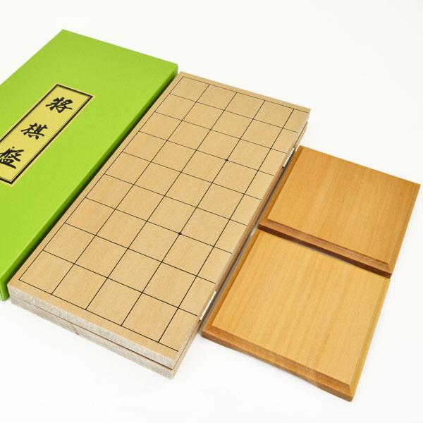 木製将棋盤 新桂5号折将棋盤(駒台付) 将棋盤サイズ30cm×33cm×厚み約1.3