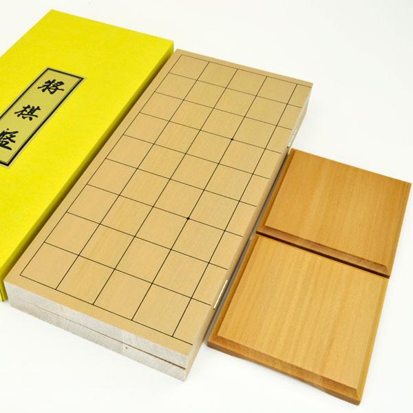 将棋盤 新桂7号折将棋盤(駒台付) 将棋盤サイズ32cm×35cm×厚み約1.9cm