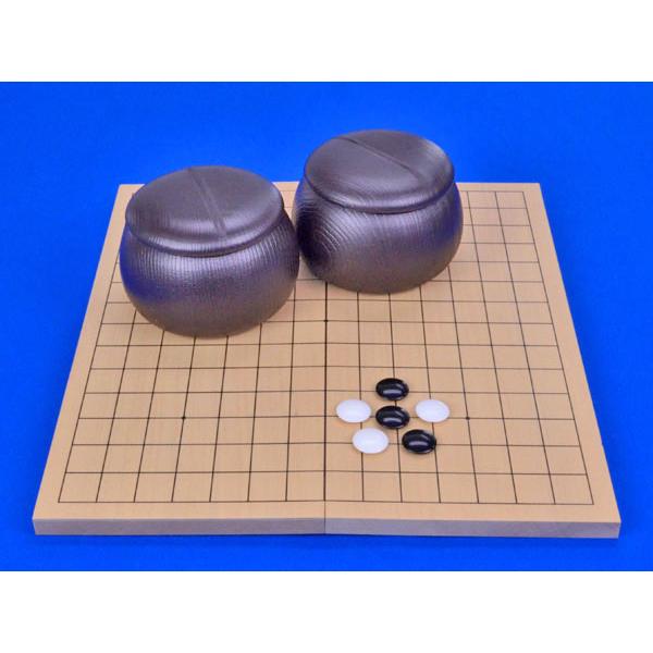 連珠セット 新桂5号折連珠盤セット(プラ碁石椿とブロー碁笥 
