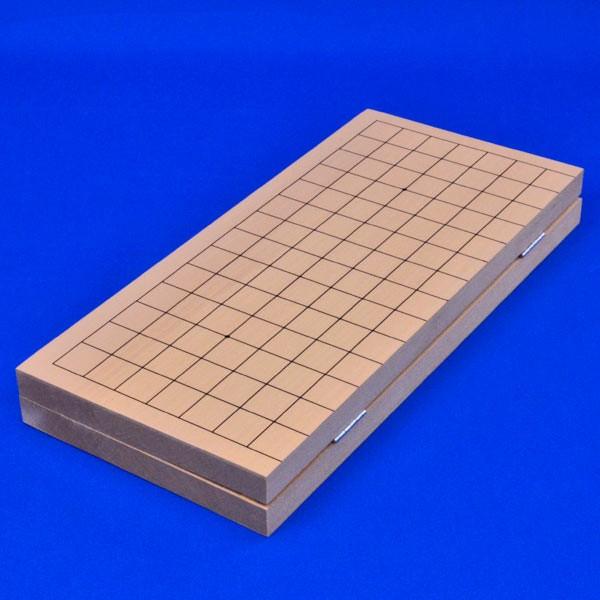 連珠セット　新桂7号折連珠盤セット(ガラス碁石竹と木製碁笥栗)_1