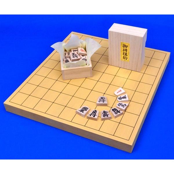 将棋セット 新かや1寸卓上将棋盤セット 手数料無料 将棋駒アオカ押し駒